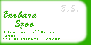 barbara szoo business card